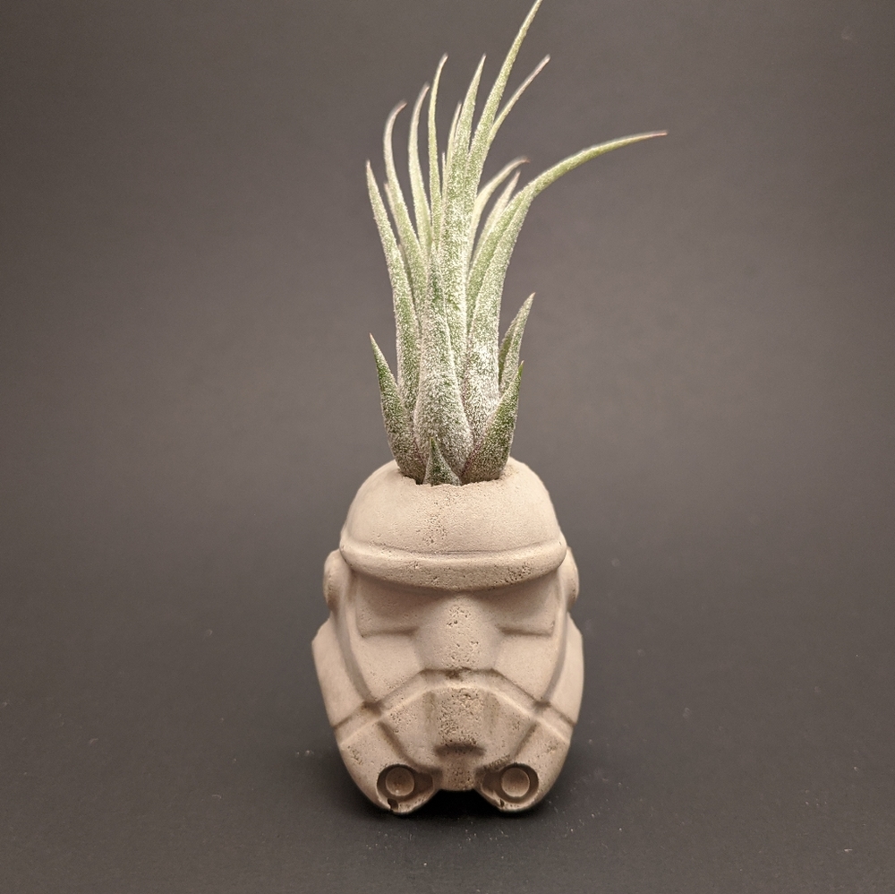 Concrete Stormtrooper air planter